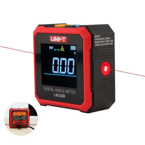 Dual Laser Digital Protractor 4*90 Inclinometer 4-Sided Magnetic Bottom Angle Gauge Level Meter Measuring Tools 1