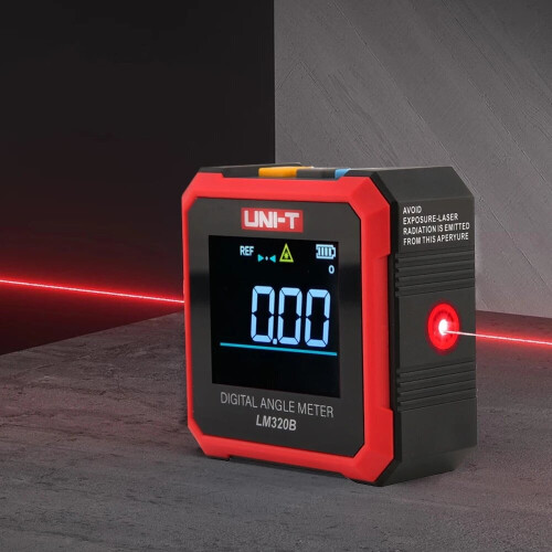 Dual Laser Digital Protractor 4*90 Inclinometer 4-Sided Magnetic Bottom Angle Gauge Level Meter Measuring Tools 2