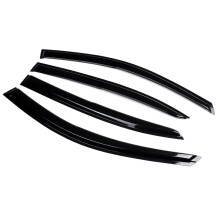 4Pcs Plastic Exterior Visor Vent Shades For Honda Accord 2008-2012 8TH Window Sun Rain Guard Deflector