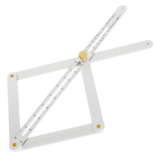(Standard) 360 Multi-function Diagonal Ruler Protractor Thickened Doors And Windows Trimming 2