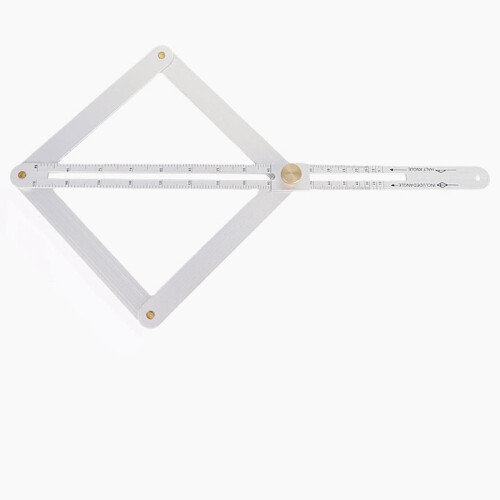 (Standard) 360 Multi-function Diagonal Ruler Protractor Thickened Doors And Windows Trimming