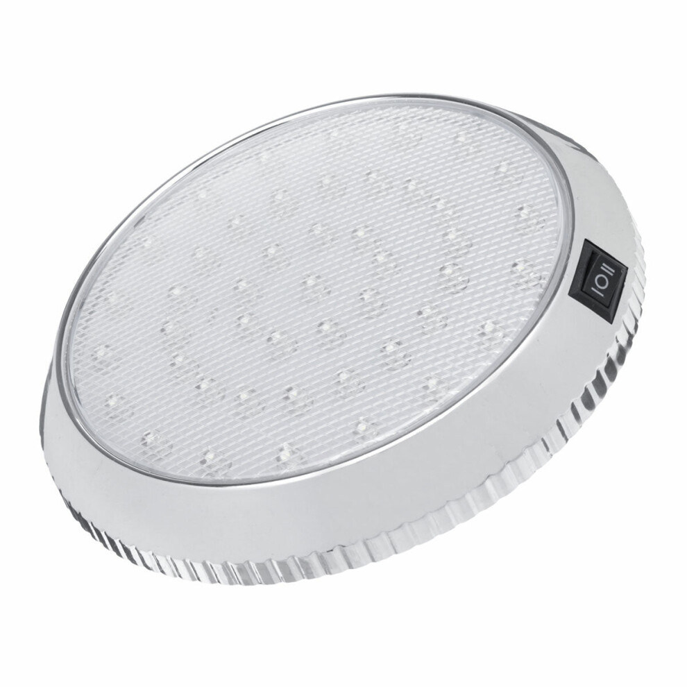 (Chrome) 12V 46 Led Roof Lights Reading Lamp With Switch For Camper Caravan/Rv Motorhome Boat 4250937583572