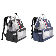 (Grey) Pet Backpack Carrier Travel Bag Designed for Travel Hiking Walking Outdoor