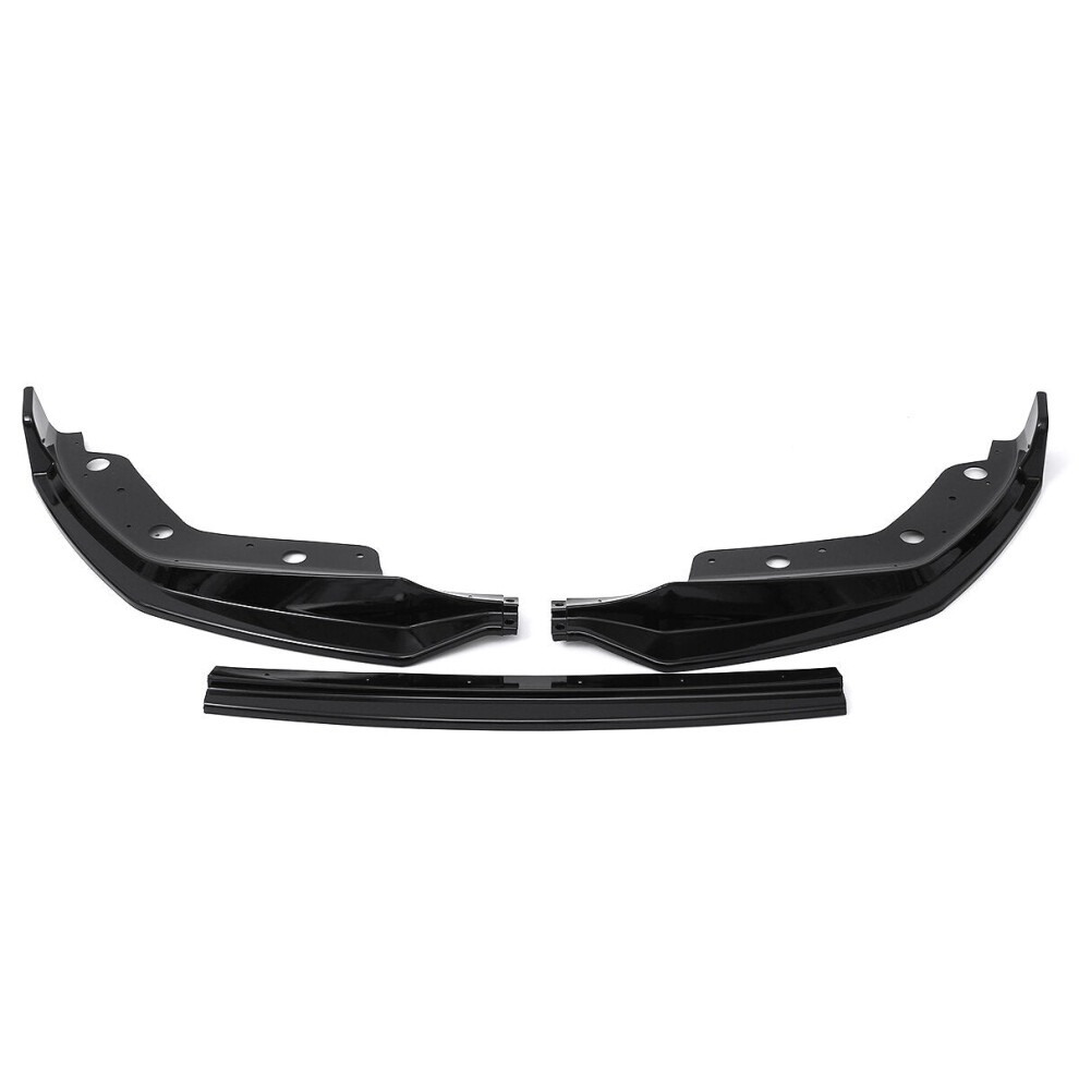 Front Bumper Lip Spoiler M Sport 3Pcs For Bmw 3 Series Black 9078193208122