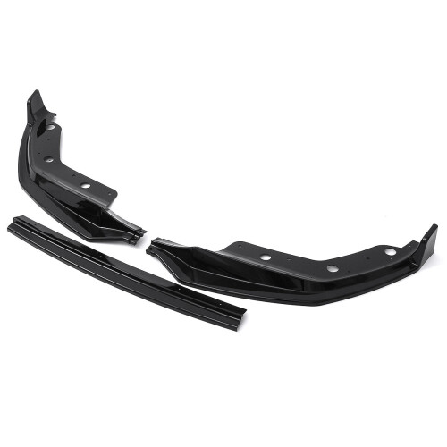 Black Front Bumper Lip Spoiler M Sport 3PCS For BMW 3 Series 2
