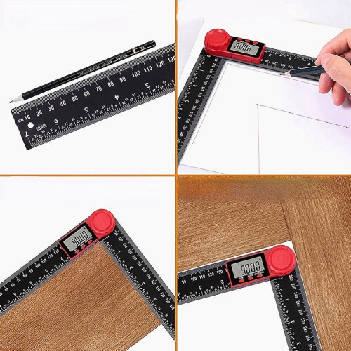 (200mm) 2-in-1 Digital Angle Finder Protractor Measuring Tool For Woodworking DIY 2