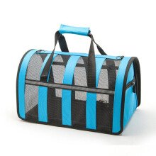 (Blue, M) Dog Cat Puppy Carrier Adjustable Handbag Shoulder Breathable Bags for Outdoor Activities