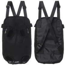(Black, S) S-XL Size Adjustable Pet Puppy Dog Cat Net Canvas Backpack Front Tote Carrier Travel Shoulder Bag