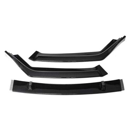 3PCS Carbon Fiber Look Front Bumper Lip Body Kit Spoiler 1