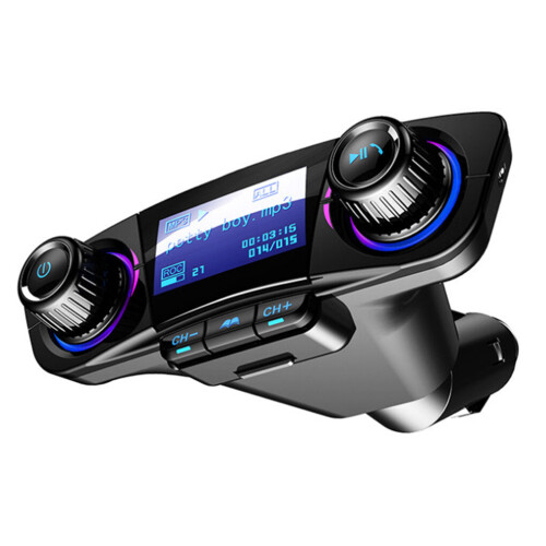 LED Hands Free Wireless Bluetooth4.0 FM Transmitter Aux Modulator Car Auto Audio MP3 Player Dual USB Charger 2