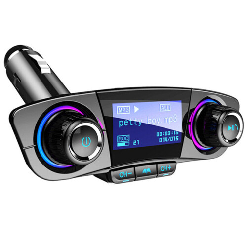 LED Hands Free Wireless Bluetooth4.0 FM Transmitter Aux Modulator Car Auto Audio MP3 Player Dual USB Charger 1