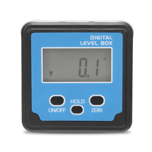 (Blue) Digital Inclinometer Spirit Level Box Protractor Angle Finder Gauge Meter Bevel