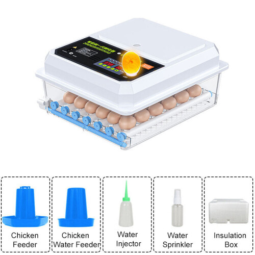 (#1) 36 Egg Automatic Incubator Brooder Digital Fully Hatcher Turning Chicken Duck Humidity Temperature Control Machine with LED Candling Lamp 220V 2