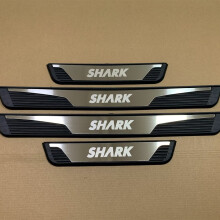 (Silver) For BYD Shark 6 2024 2025 Car Door Sill Scuff Plate Pedal Cover Trim Accessories Exterior Threshold Protector Auto Stickers