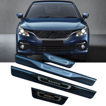 (black) For Suzuki Baleno 2021 2022 2023 2024 2025 Door Sill Scuff Plate Protector Trim Car Accessories Threshold Pedals Cover Stickers