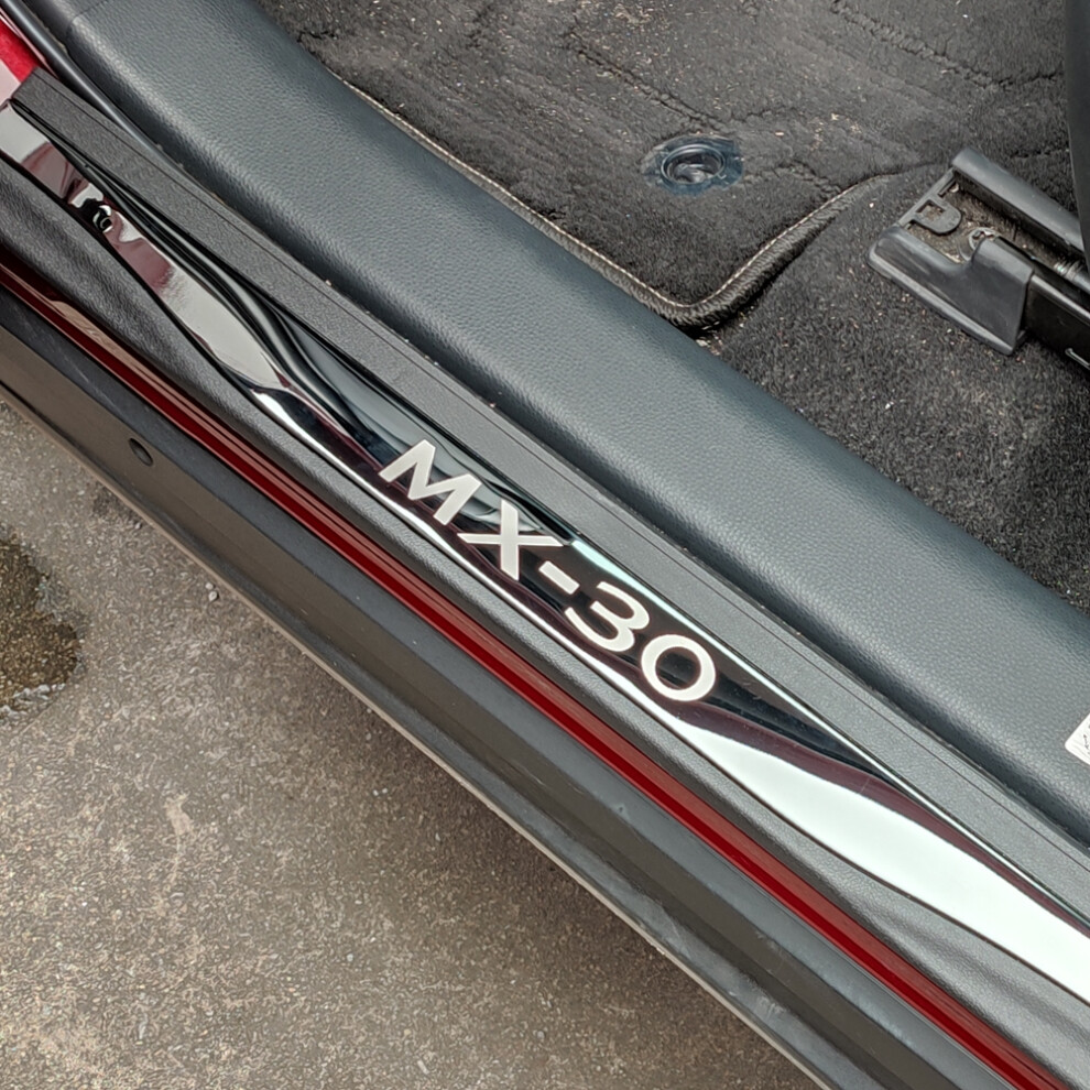 (Black) For Mazda Mx30 Mx-30 Car Accessories Door Sill Pedal Protector Scuff Plate Auto Thresholds Sticker Styling Trim 2020 2021 2022 Black 6910529982937