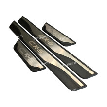 (Silver) For Mazda CX5 Accessories Door Sill Scuff Plate Protector Threshold Pedal Trim Cover Car Stickers 2015 2017 2018 2019 2020 2021