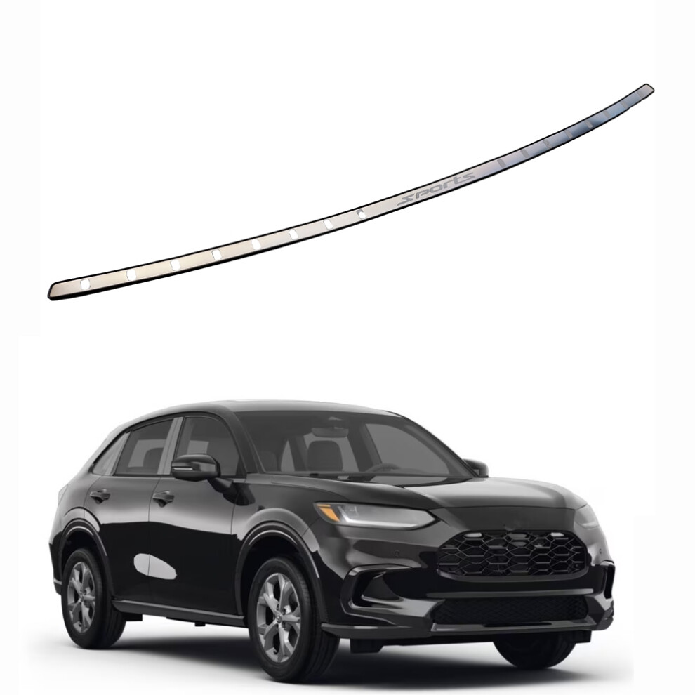 (Silver) Car Accessories For Honda Hr-V Hrv 2023 2024 Trunk Trim Rear Bumper Protector Stainless Steel Door Sill Scuff Plate Silver 6910529983019