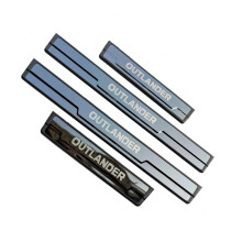 (black) Door Sill Protector Pedal Car Scuff Plate Styling Stickers Accessories 2024 For Mitsubishi Outlander 2013 2016 2018 2020 2023
