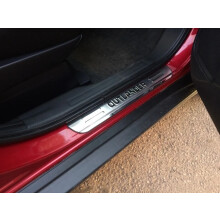 (4pcs door 1set) Door Sill Protector Pedal Car Scuff Plate Styling Stickers Accessories 2024 For Mitsubishi Outlander 2013 2016 2018 2020 2023