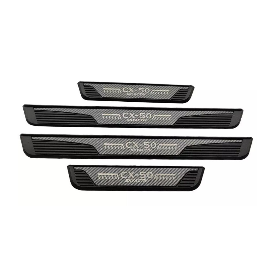 (Carbon Fiber) For Mazda Cx50 Cx-50 Door Sill Protector Car Accessories Threshold Scuff Plate Auto Stickers Pedal Trim Styling 2022 2023 2024 6910529983385
