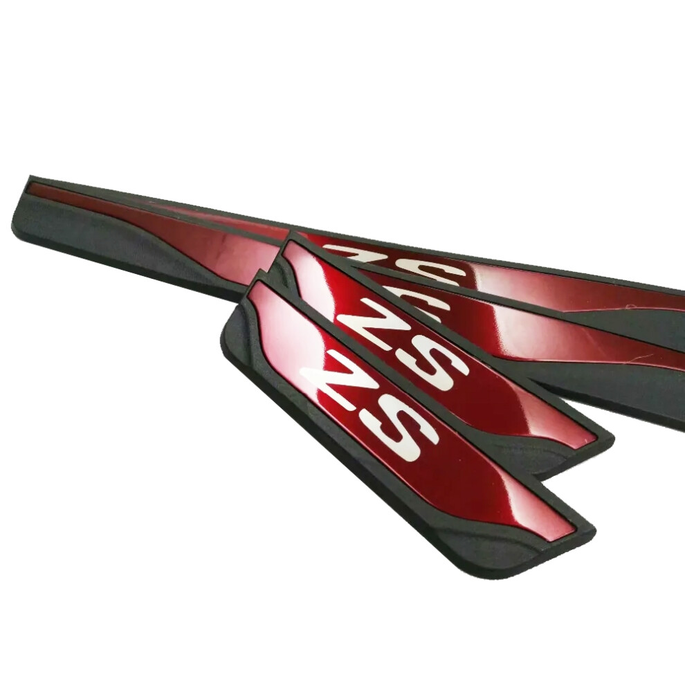 (Red) For Mg Zs 2024 2025 Car Accessories Door Sill Trim Scuff Palte Pedal Protector Guard Styling Auto Threshold Stickers 4Pcs Red 6910529983408