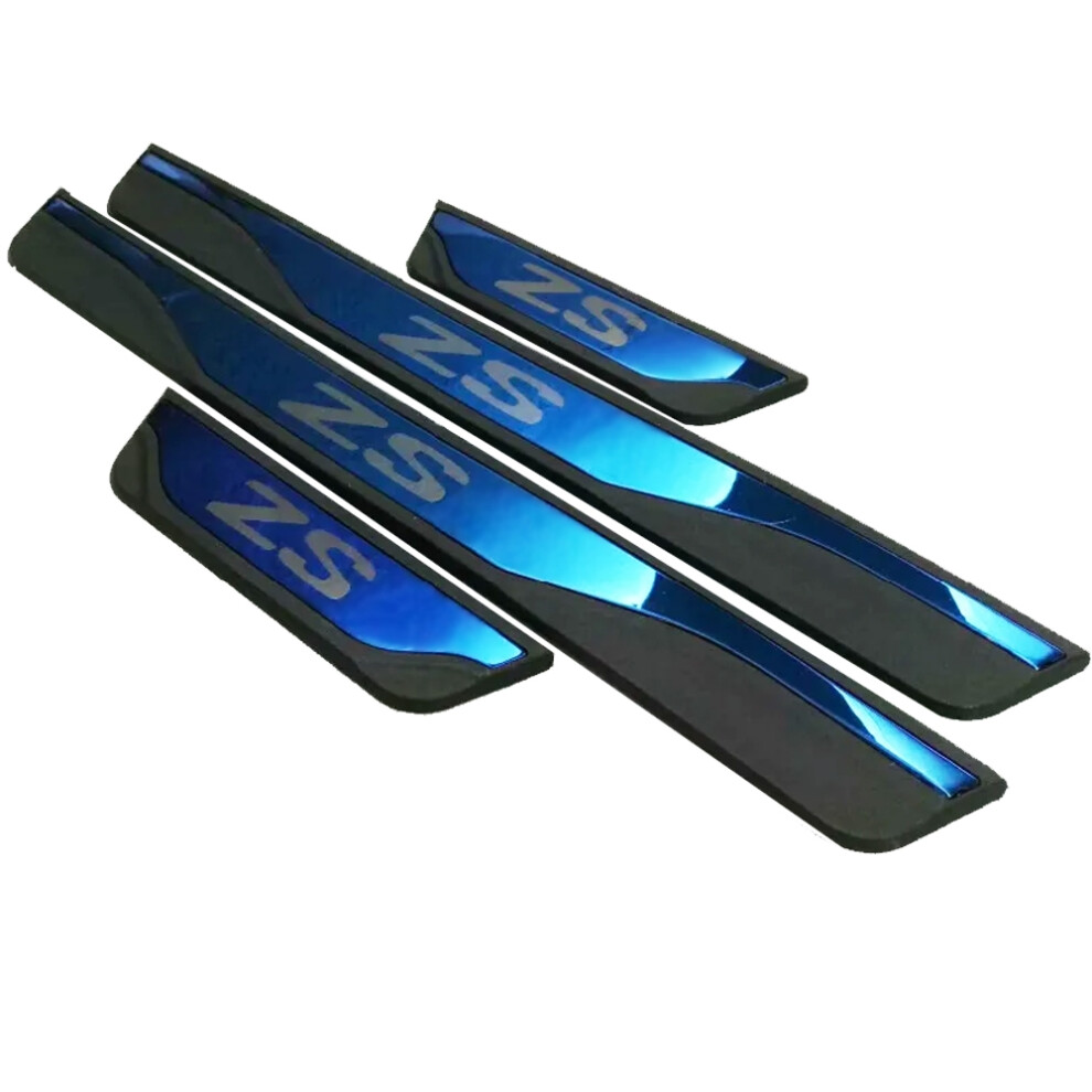 (Blue) For Mg Zs 2024 2025 Car Accessories Door Sill Trim Scuff Palte Pedal Protector Guard Styling Auto Threshold Stickers 4Pcs Blue 6910529983392