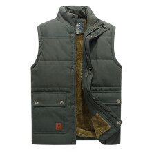 (army green, 7XL) Men's Sleeveless Coat Fur Fashion Plus Size Male Warm Waistcoat Fleece Vest Men Brand Clothing Winter Vest Sleeveless Jackets