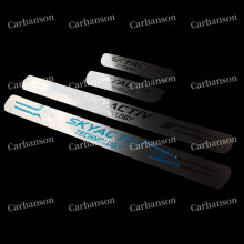 (stainless steel) For Mazda 3 Door Sill Scuff Plate Pedal Trim Auto Accessories Threshold Protector Cover Car Styling Sticker 2014 2013 2016 2011