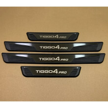 (Black) For Chery Tiggo 4Pro 2020 2021 2022 2023 2024 2025 Car Door Sill Protector Trim Scuff Plate Accessories Pedal Styling Stickers