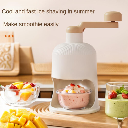 Ice Crusher Manual Rotating Hand Shaved Ice Maker Small For Household Cafe Bar Kitchen 2