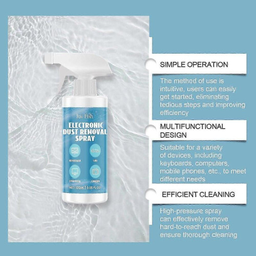 Jue Fish Electronic Dusting Spray Laptop Keyboard Cleaner Multi-Purpose Air Dusting Spray 1