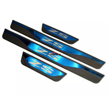 (Blue) For Mg Zs EV 2024 2023 2022 2021 2020 2019 Car Door Sill Scuff Plate Trim Auto Threshold Protector Accessories Styling Stickers