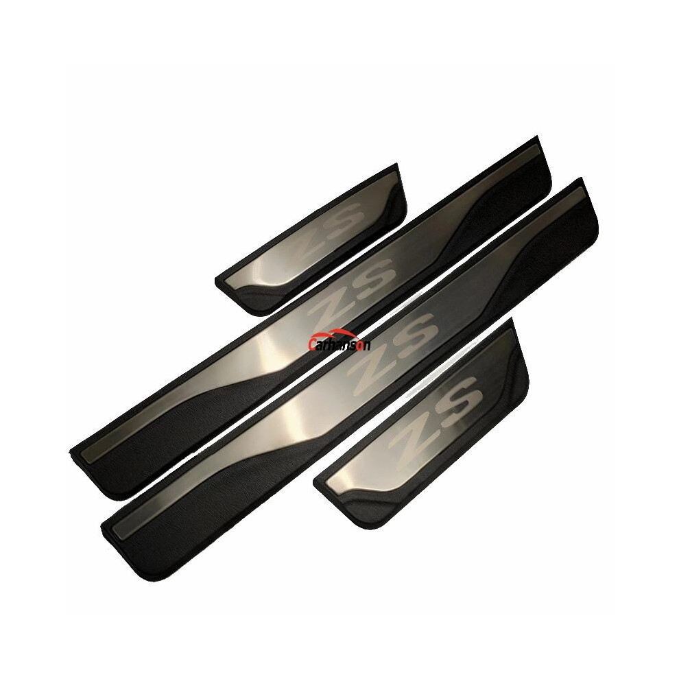 (silver) Car Accessories For MG ZS Plastic Door Sill Cover Scuff Plate Guard Protector Protection Strip Auto Sticker Styling 2022 2021-image-OPC-PJFDPKZ-NEW