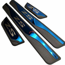 (blue) Car Accessories For MG ZS Plastic Door Sill Cover Scuff Plate Guard Protector Protection Strip Auto Sticker Styling 2022 2021