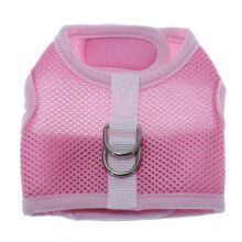 (Pink) Casual Pet Safety Leash With Mesh Girth Harness Vest