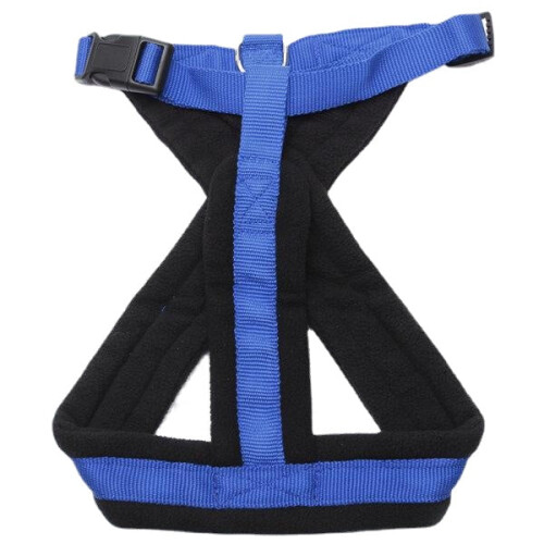 (Blue, L) Pet Dog Harness Walking Chest Strap Belt Lead Leash D-Ring