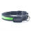 (Red S) Solar Power USB Charging Electronic LED Flashing Light Safe Nylon Dog Pet Collar for Different 12