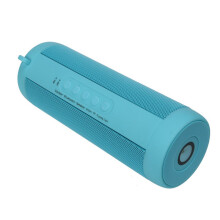 (Blue) Bluetooth Speaker 6W Stereo Noise Reduction TF Card Soundbar IPX5 Waterproof Flash Light 1800mAh Power Bank Outdoor Speaker with Mic
