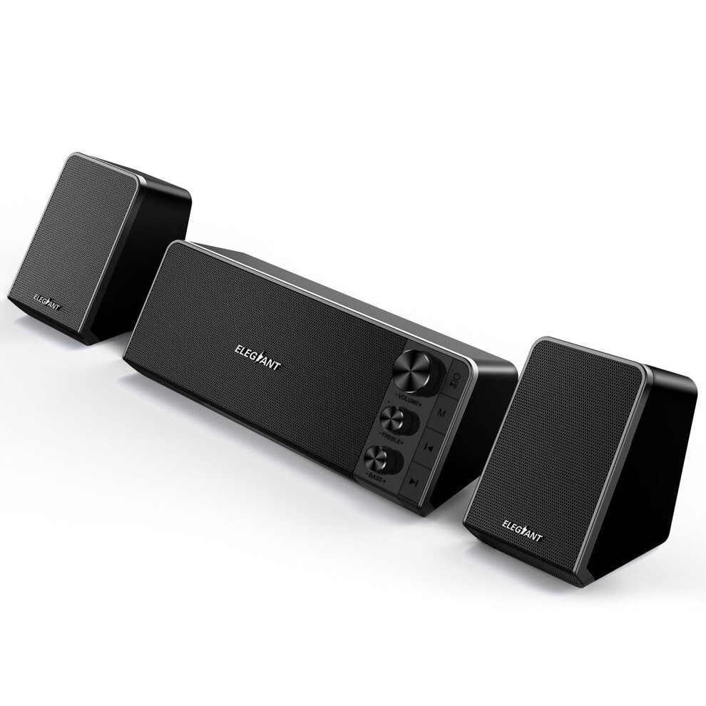 Computer Speakers Mini Powerful 2.1 Channel Pc Bluetooth 5.0 Speaker With Subwoofer 6112212095751
