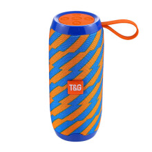 (Orange) Portable Bluetooth Speaker Outdoor Wireless Bass Column Waterproof Speaker Support FM Radio MP3 TF Card Soundbar Subwoofer