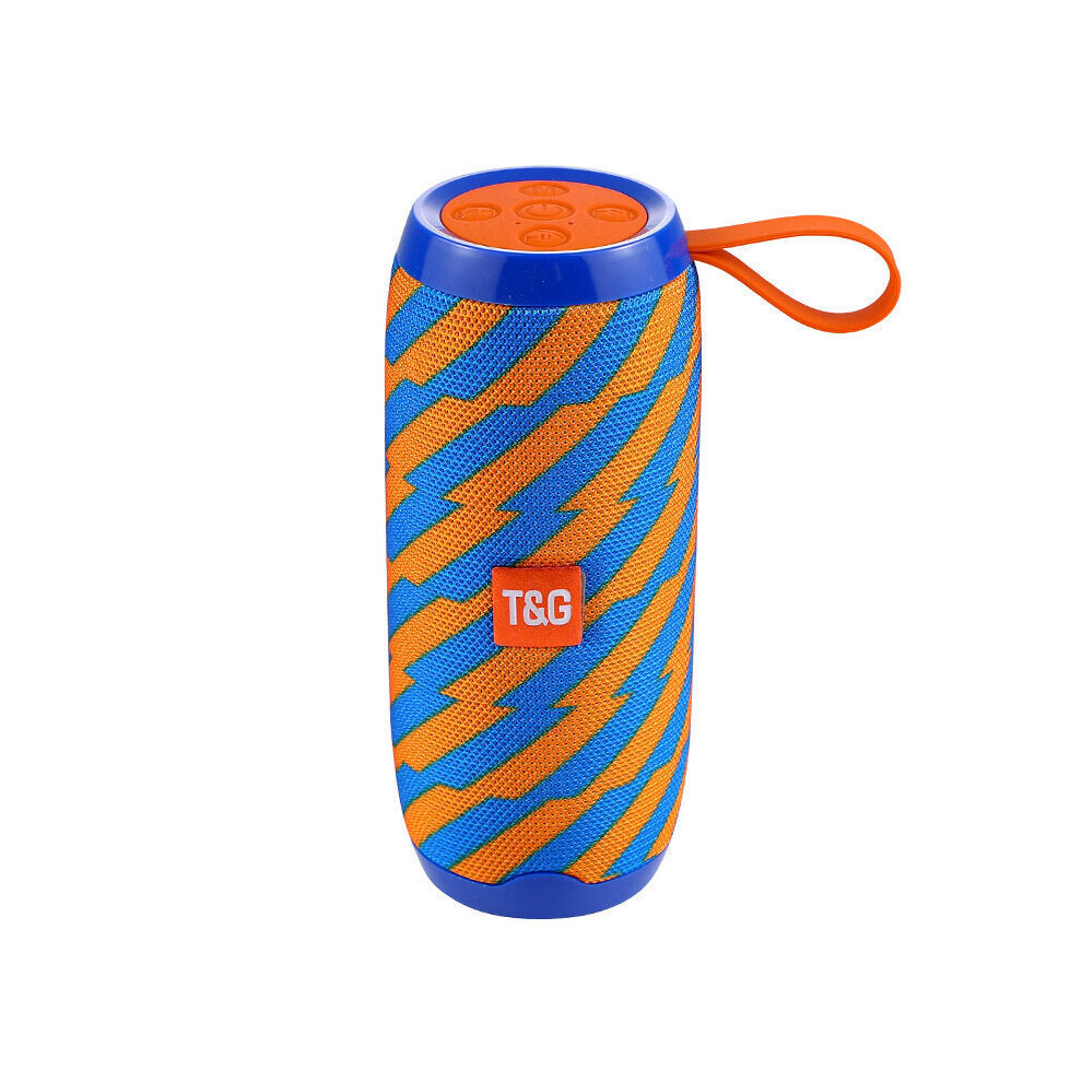 (Orange) Portable Bluetooth Speaker Outdoor Wireless Bass Column Waterproof Speaker Support Fm Radio Mp3 Tf Card Soundbar Subwoofer Orange 6112212095584