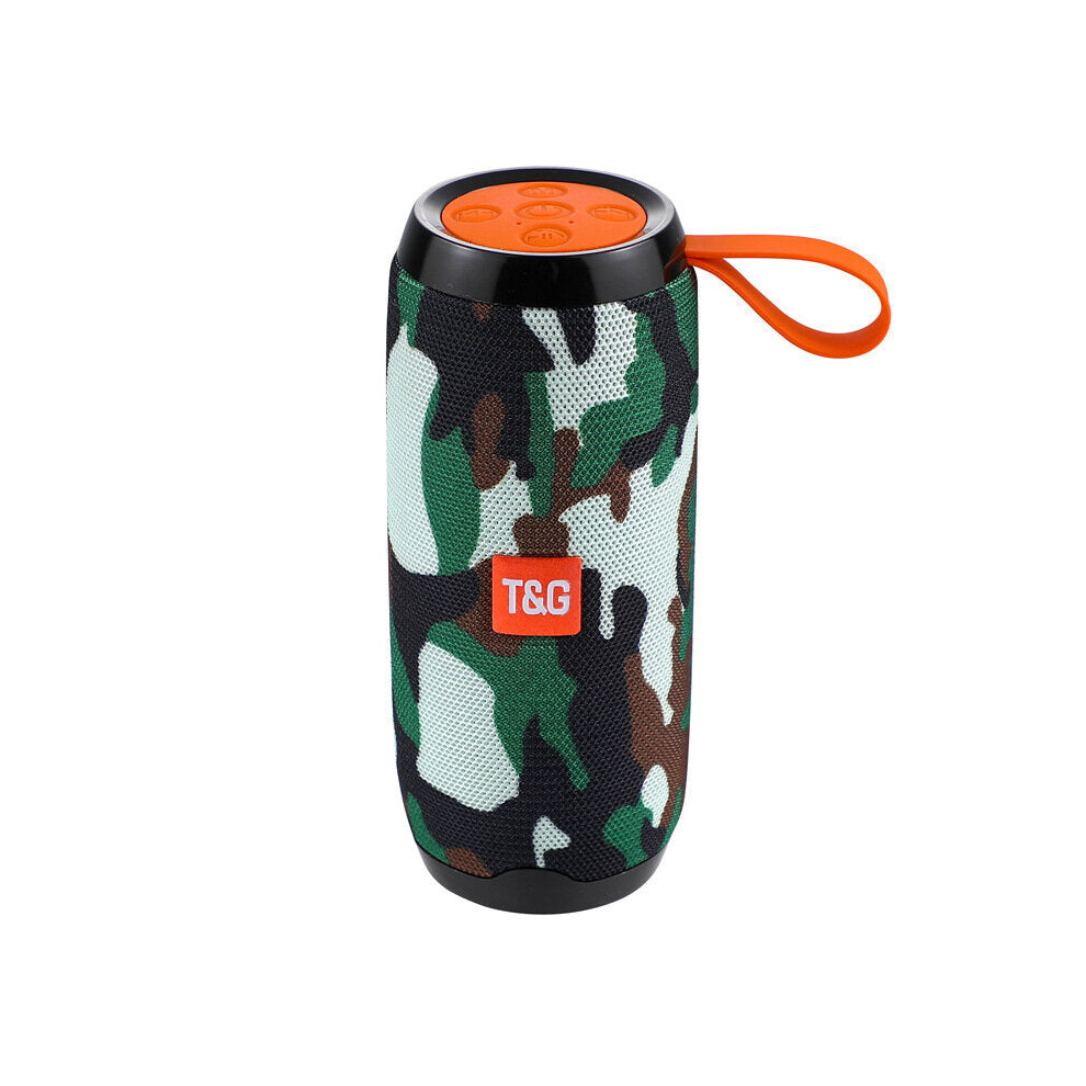 (Green) Portable Bluetooth Speaker Outdoor Wireless Bass Column Waterproof Speaker Support Fm Radio Mp3 Tf Card Soundbar Subwoofer Green 6112212095621