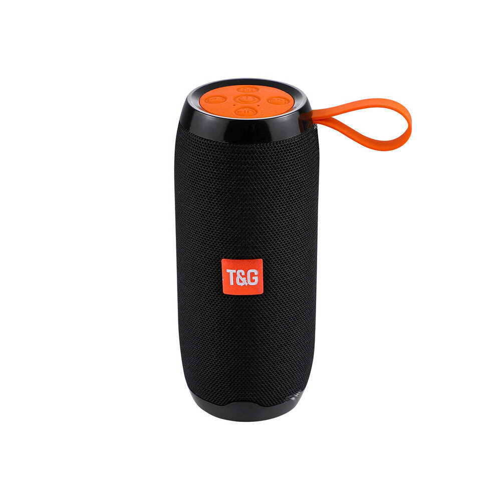 (Black) Portable Bluetooth Speaker Outdoor Wireless Bass Column Waterproof Speaker Support Fm Radio Mp3 Tf Card Soundbar Subwoofer Black 6112212095607