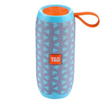 (Light Blue) Portable Bluetooth Speaker Outdoor Wireless Bass Column Waterproof Speaker Support FM Radio MP3 TF Card Soundbar Subwoofer