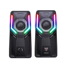 Gaming Speaker Computer Speaker 2.0 Channel RGB Colorful Light Stereo Bass 3.5mm AUX USB Wired Computer Speaker