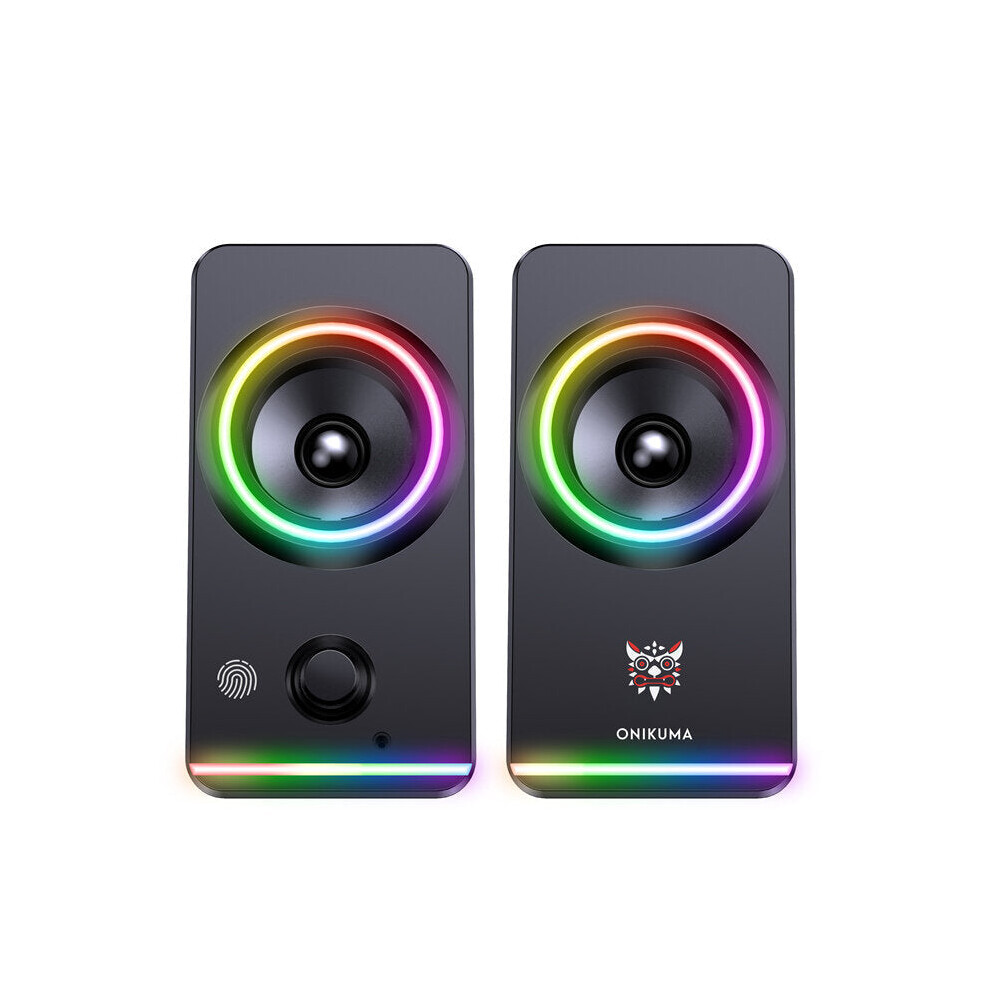 Gaming Speaker 2.0 Channel Rgb Computer Speaker Stereo Bass Touch Control Gaming Wired Usb/3.5Mm Speaker Light 6112212096086