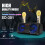 (Gold) Bluetooth Speaker with Two Wireless Microphone Mobile Wireless Karaoke Speaker Wireless Stereo Party Super Speaker Box 3