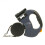 (Gray) Automatic Retractable Leash Can Hold Two Pets at The Same Time with Flashlight Lighting Guidance System Reflective Rope 1