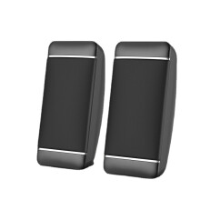 (Black) USB + AUX Wired 5W Audio Multimedia Loudspeaker Mini PC Computer Speaker for Laptop Desktop Phone